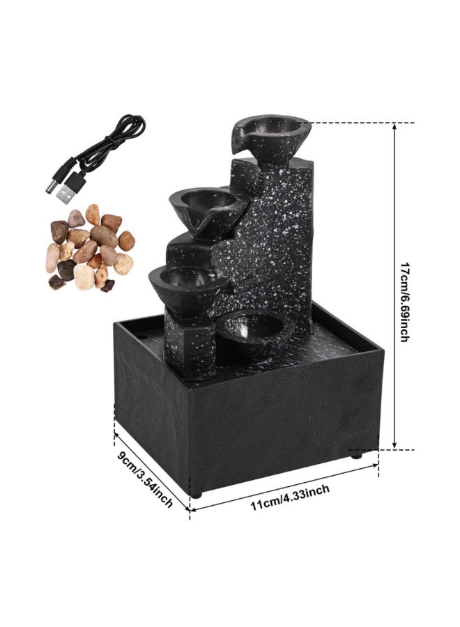 نافورة LED مع أحجار من ورسامارتس - ديكور شلال طاولة داخلي للمنزل والمكتب ومساحات الاسترخاء | إضاءة هادئة وتصميم عصري - Image 4